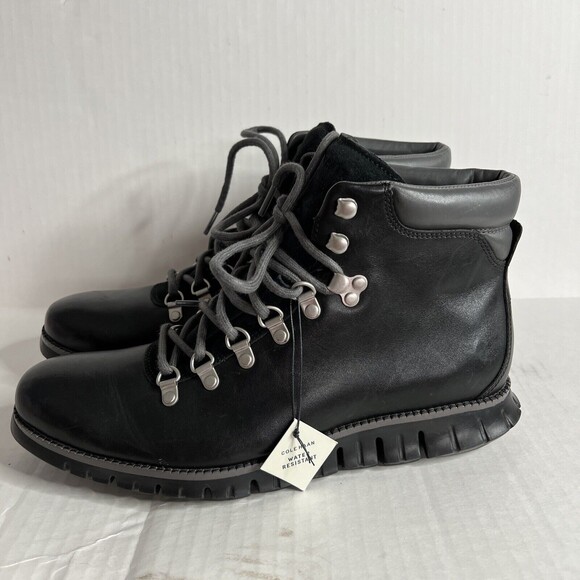 NWT Cole Haan ZeroGrand Water Resistant Hiker Boots British Black C35595 Sz 10M main image 8